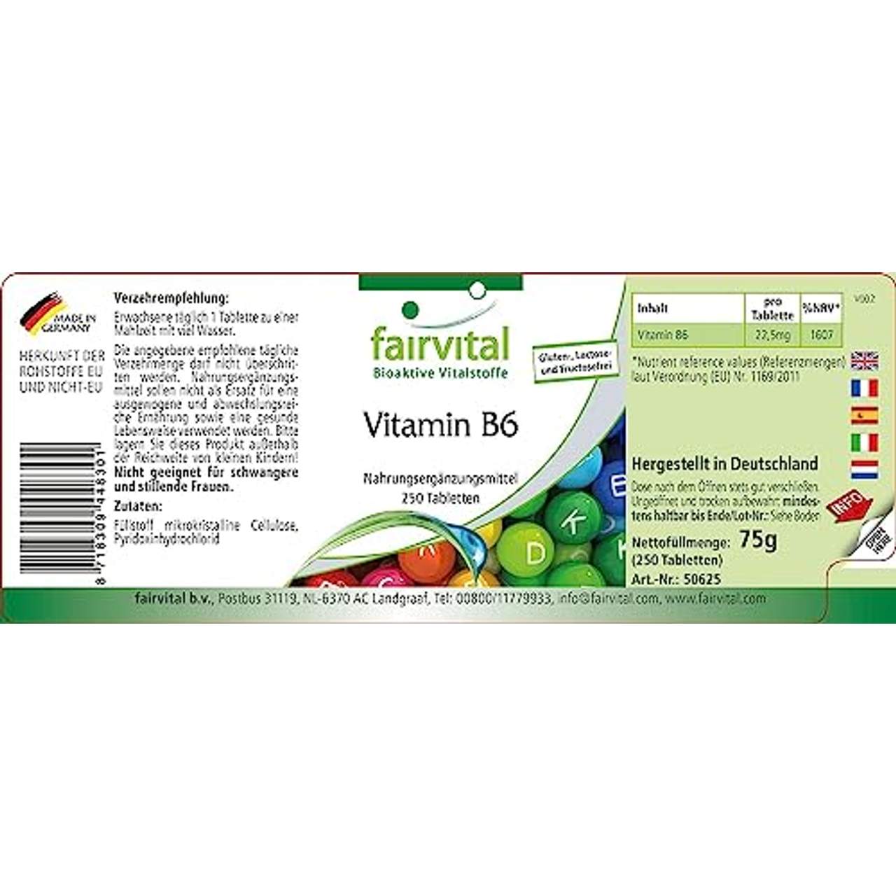 fairvital Vitamin B6 Tabletten