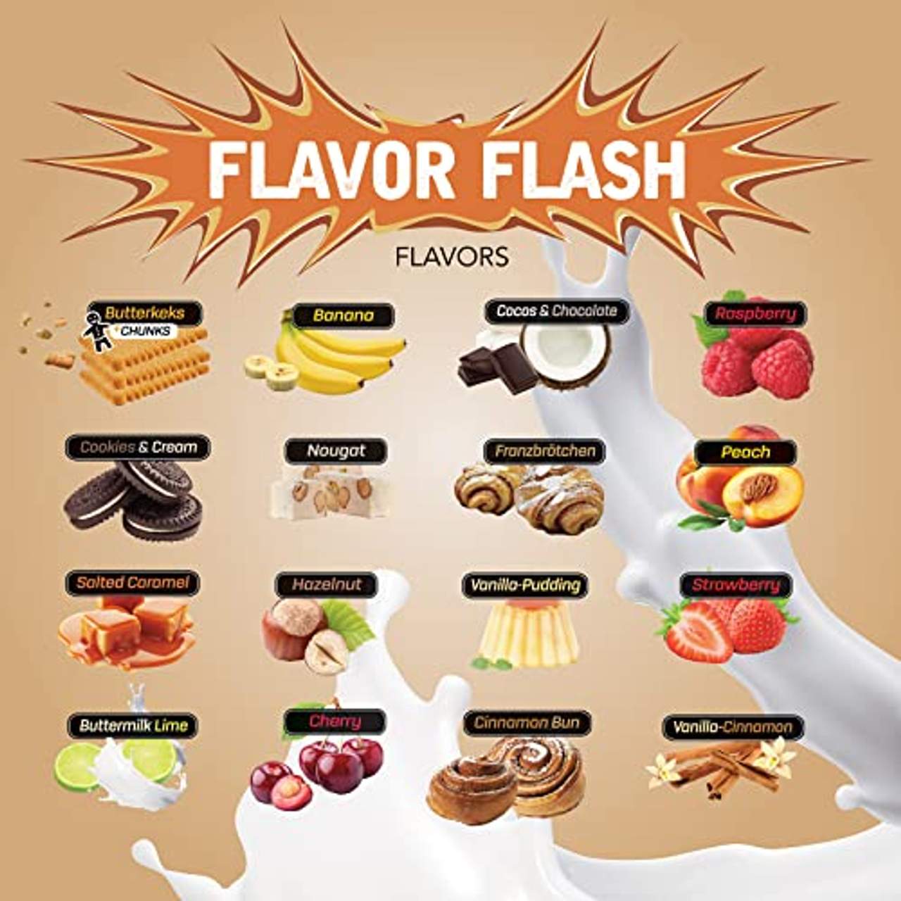 Bodylab24 Geschmackspulver Flavor Flash 200g Cookies & Cream