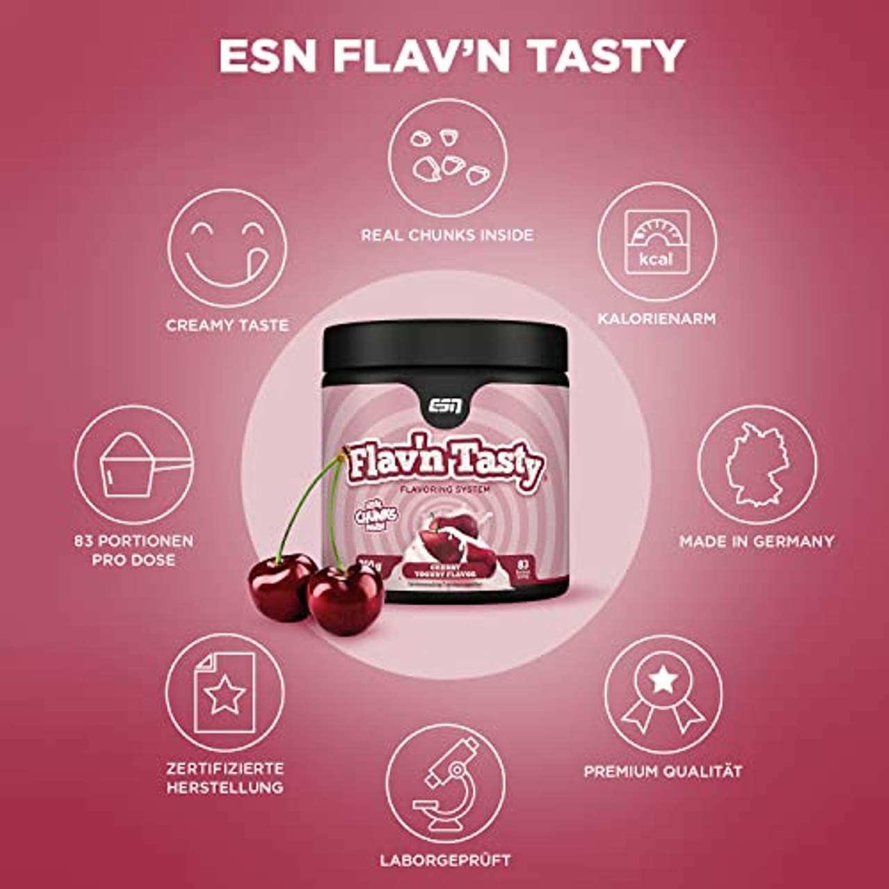 ESN Flavn Tasty Cherry Yogurt Flavor