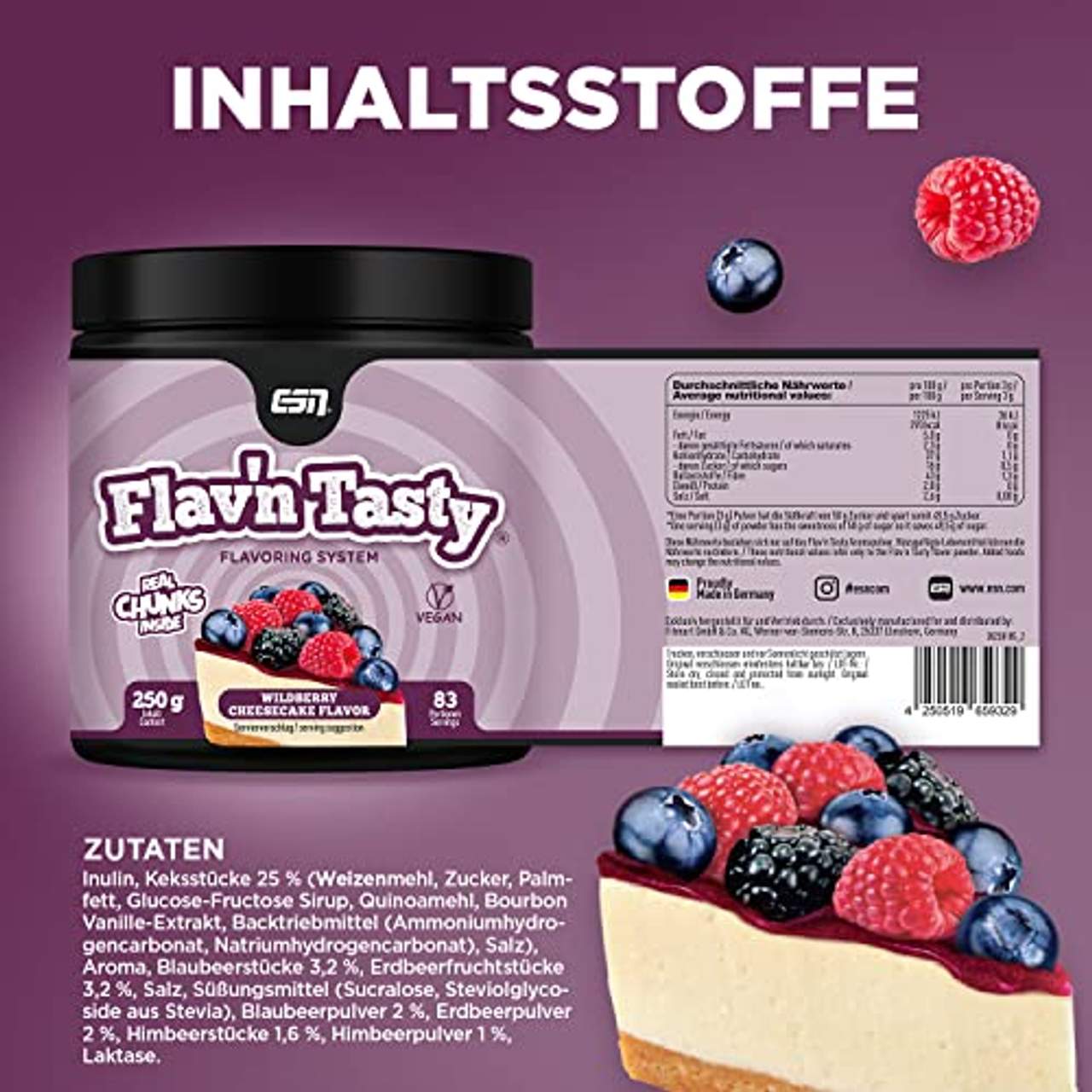 ESN Flavn Tasty Wildberry Cheesecake Flavor