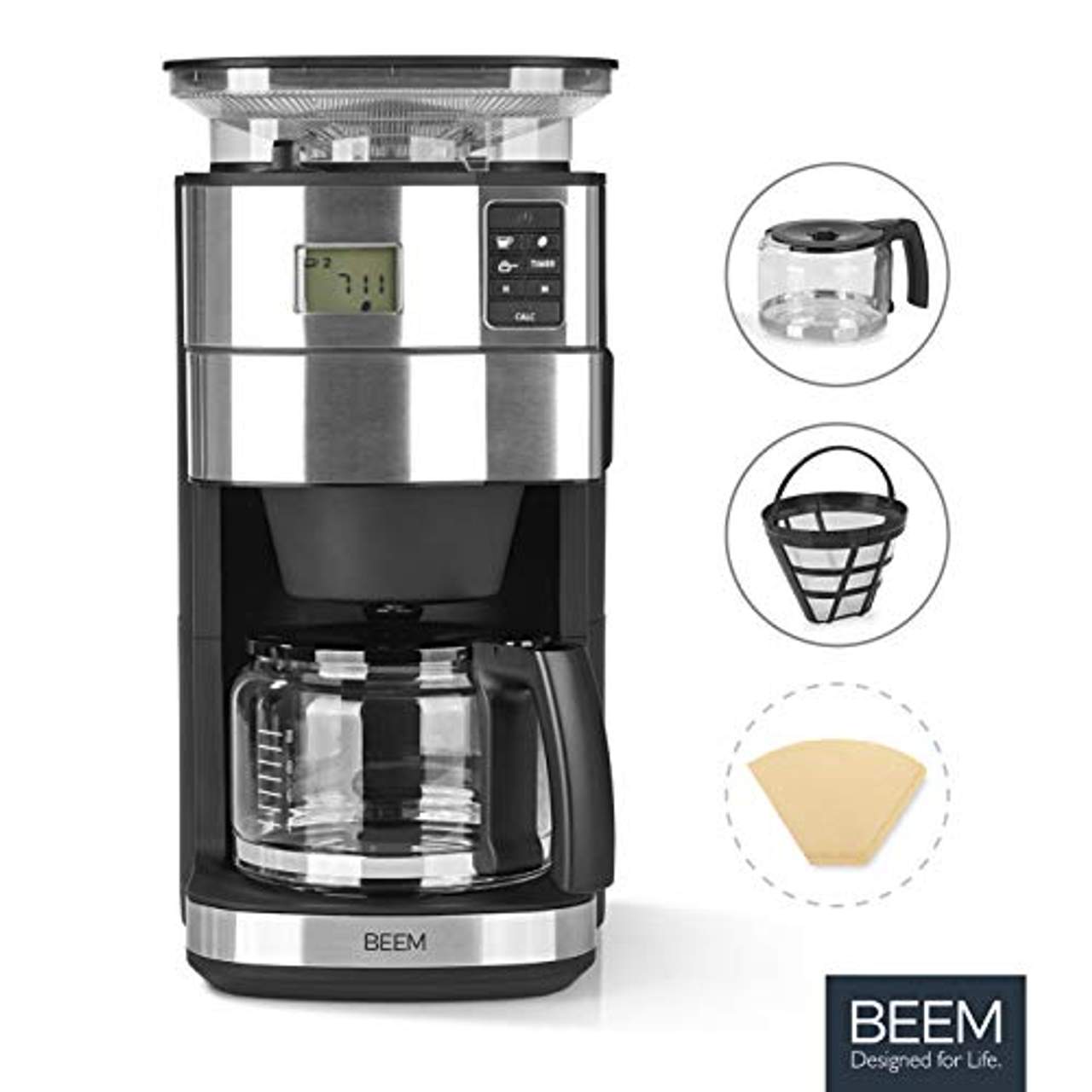 BEEM FRESH-AROMA-PERFECT II Filterkaffeemaschine mit Mahlwerk