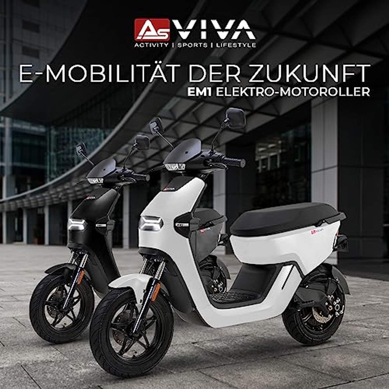 AsVIVA Elektro-Motorroller EM1 60 km Reichweite