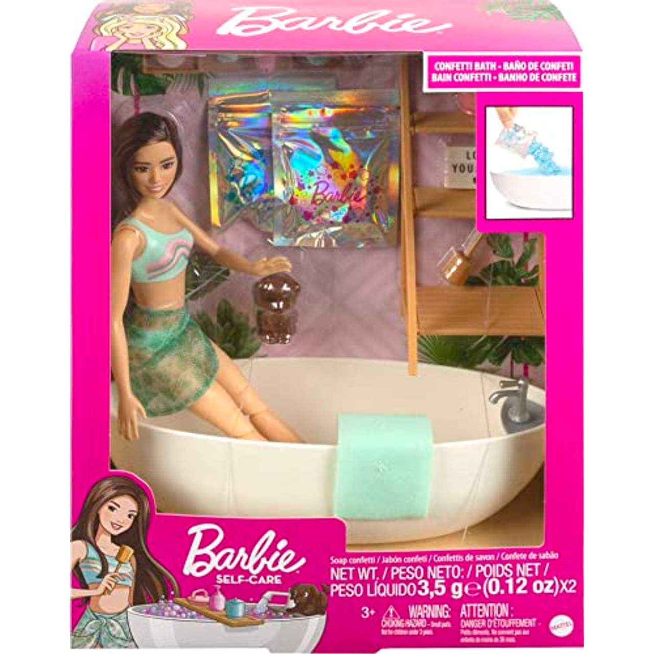 Barbie Self-Care Serie Konfetti-Bad
