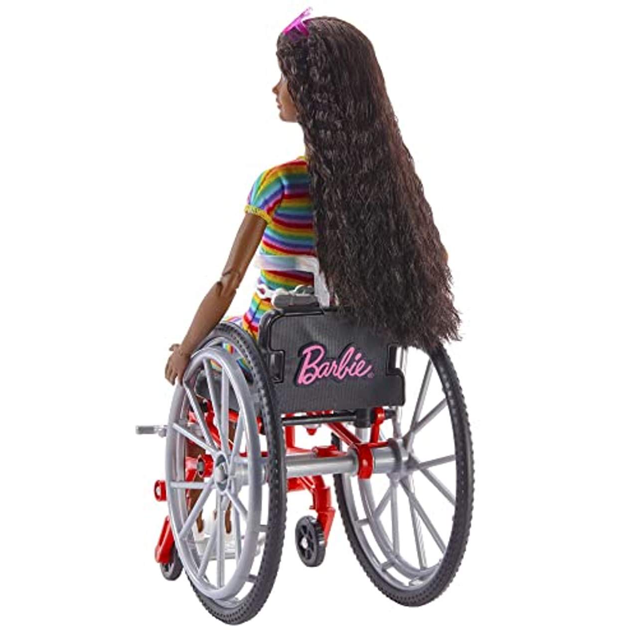 ​Barbie Fashionistas Doll #166 with Wheelchair & Crimped Brunette