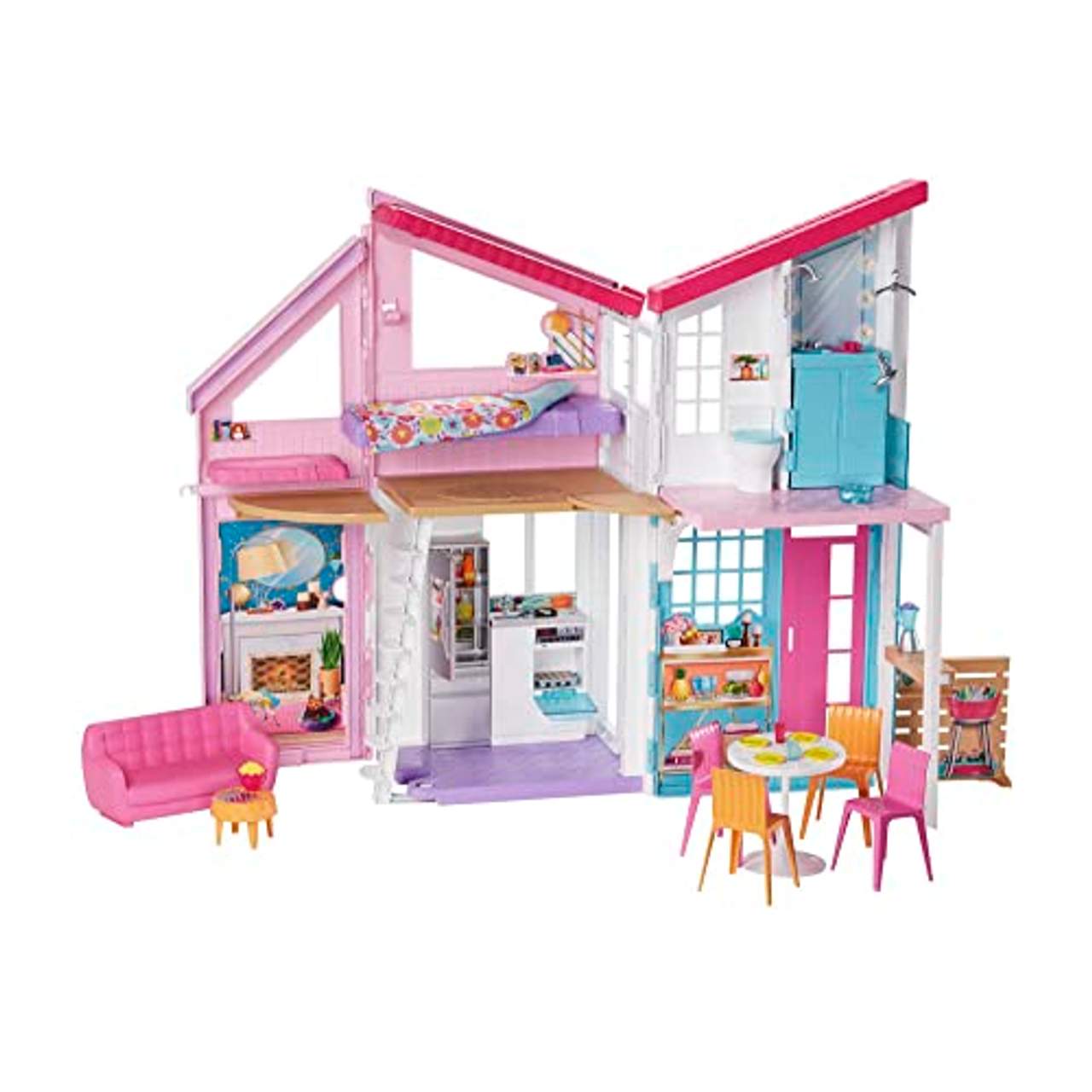 Barbie FXG57 Malibu Haus Puppenhaus 60 cm breit