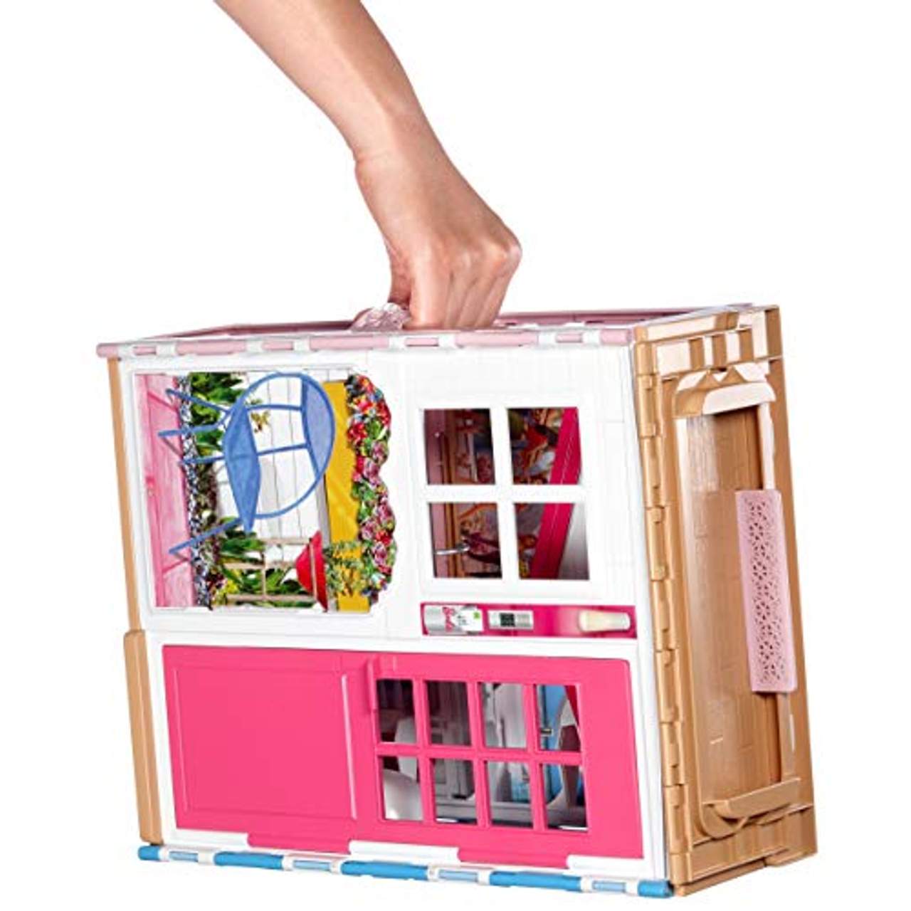 Barbie GXC00 2-Etagen Ferienhaus und Puppe