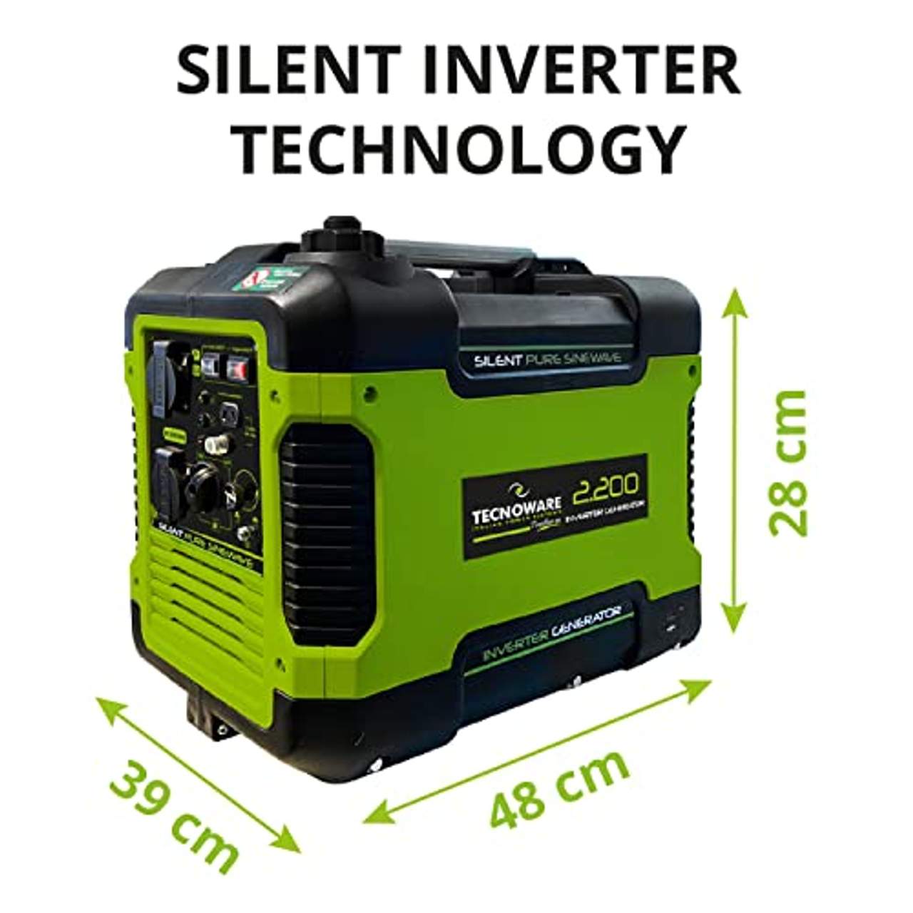Tecnoware Invertergesteuerter schallgedämpfter Generator zu 2200 VA