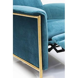 Kare Design Relaxsessel Lazy Samt Blau