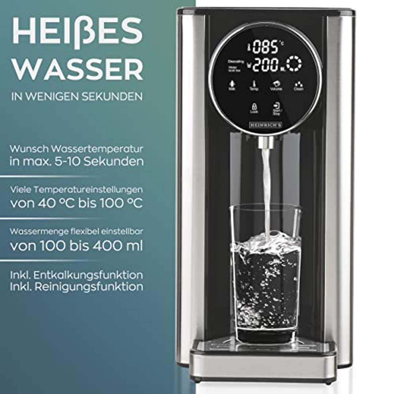 Heinrich´s Heißwasserspender-Heißes Wasser auf Knopfdruck zwischen 40°-100°C