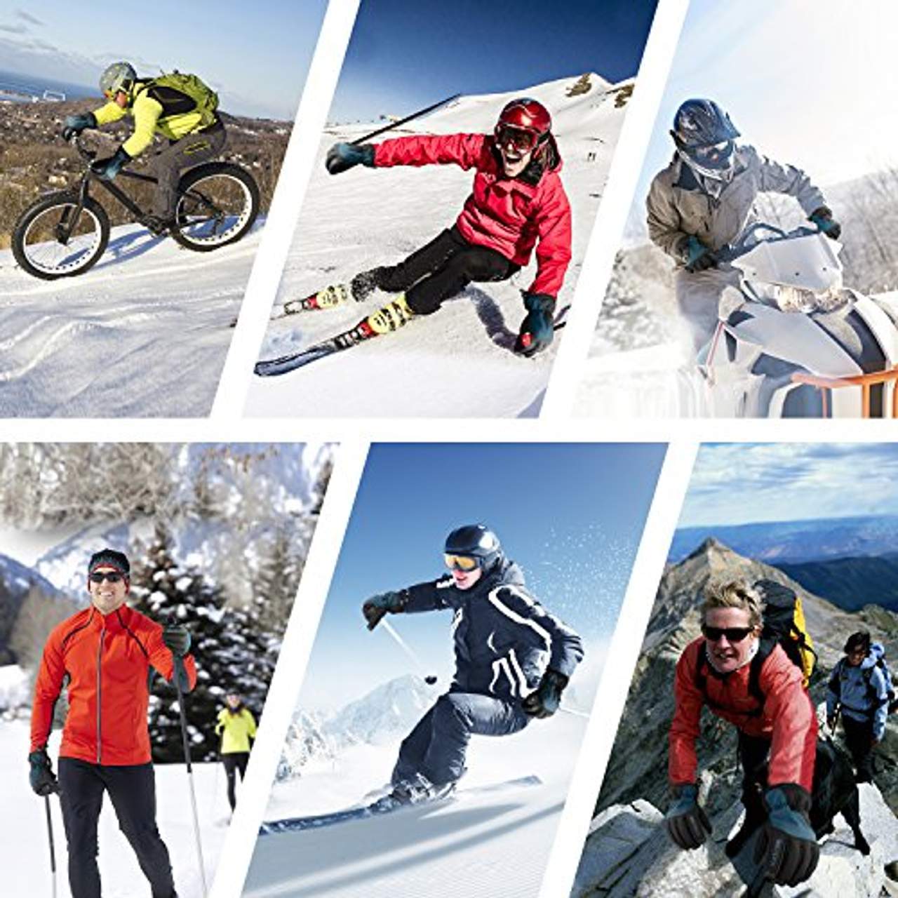 Hicool Skihandschuhe für Herren Damen Winter Sporthandschuhe Outdoor Thermo