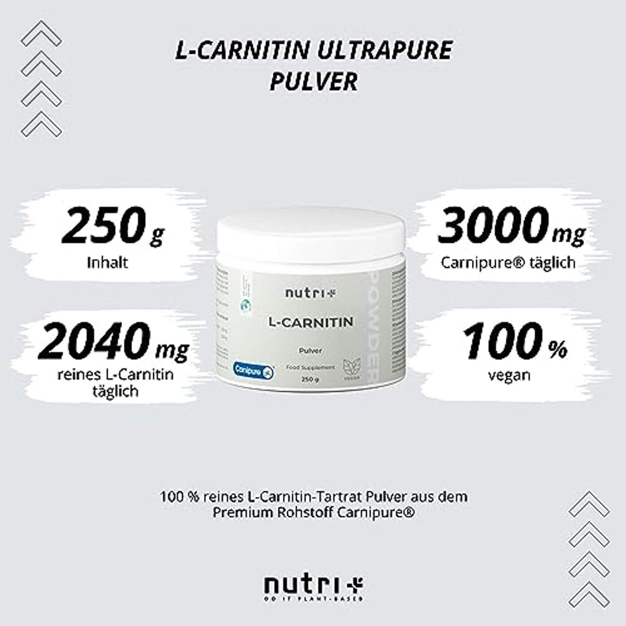 Nutri + L-CARNITIN Carnipure Pulver