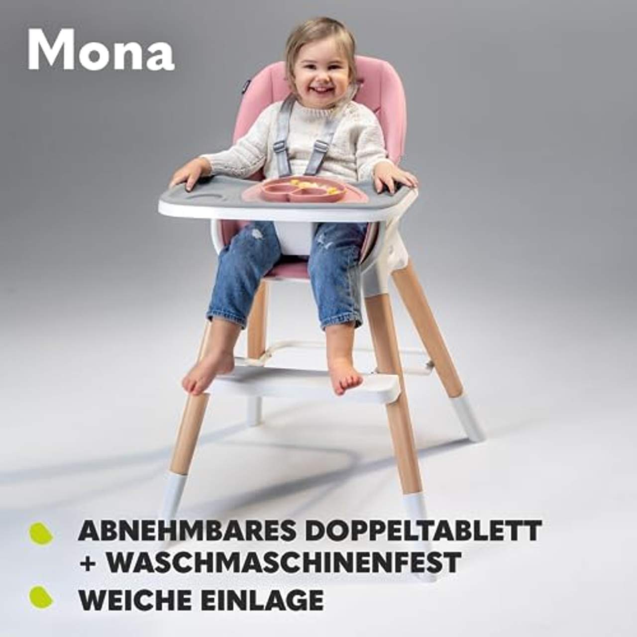 Lionelo Mona 4in1 Hochstuhl Baby Kinder Hochstuhl Reisestuhl