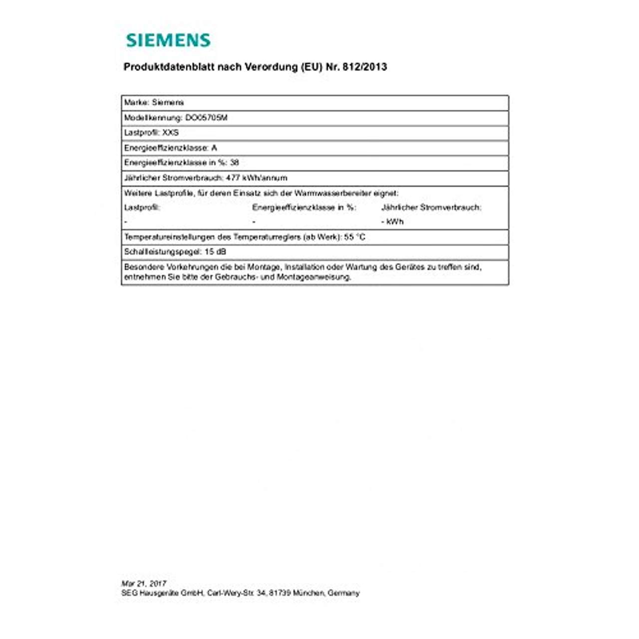 Siemens Siemens-HG Exclusiv Kleinspeicher