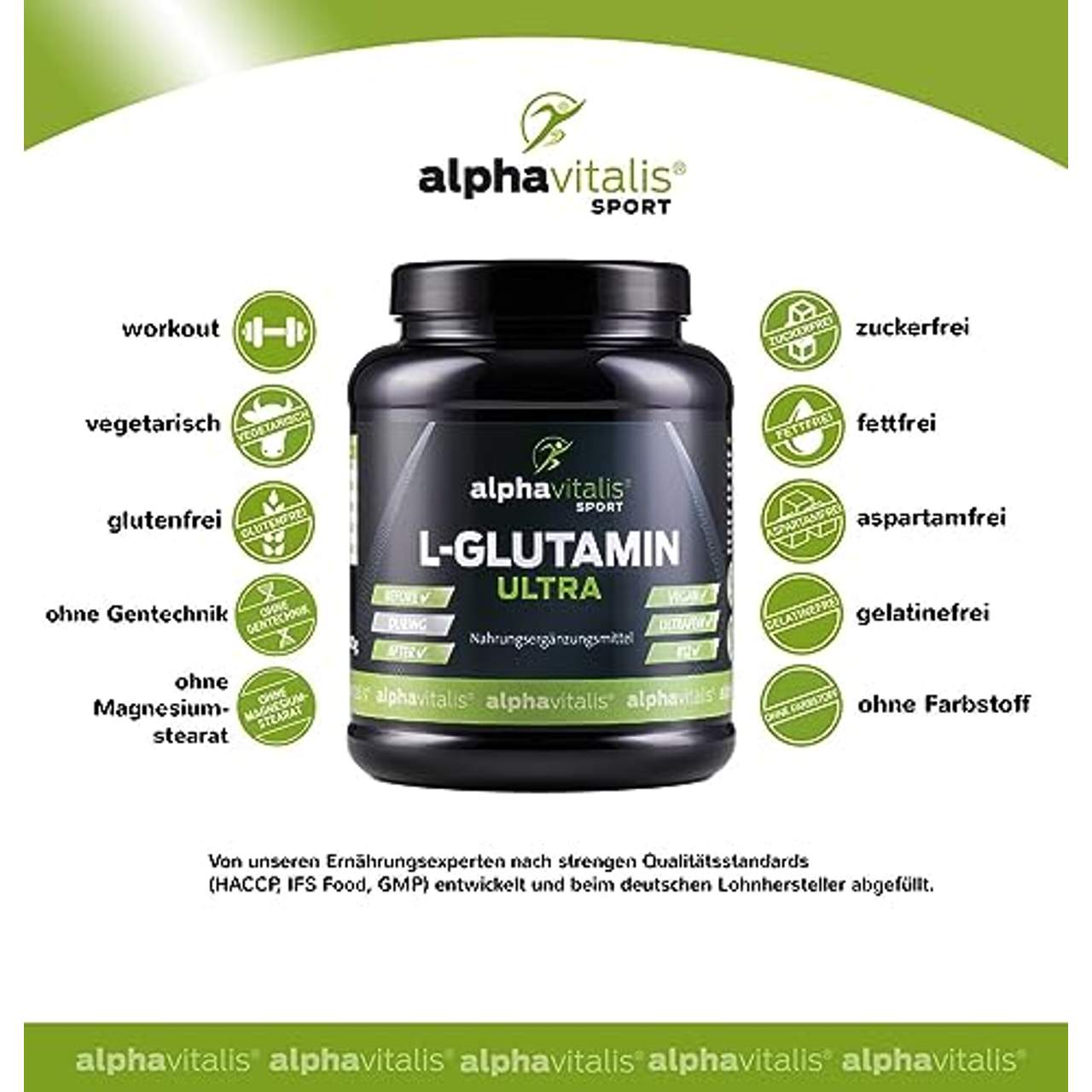 alphavitalis L-Glutamin Pulver Ultrapure