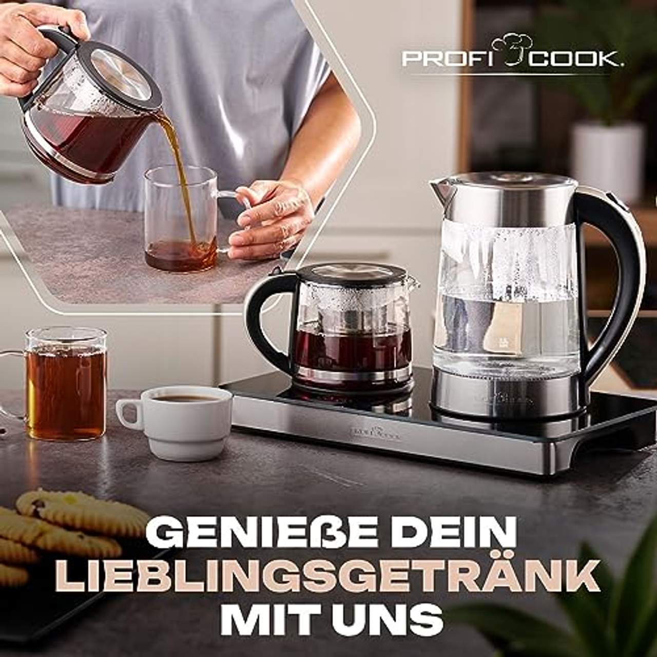 Profi Cook PC-TKS 1056 Wasserkocher Teestation Kaffeestation