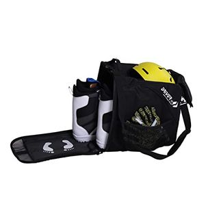 Driver13 Skischuhtasche Skistiefeltasche mit Helmfach für Hart Softboots Inliner und Bootbag Tasche schwarz