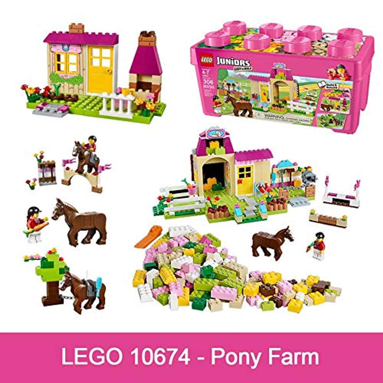 LEGO Juniors 10674 Große Steinebox Mädchen Ponyhof