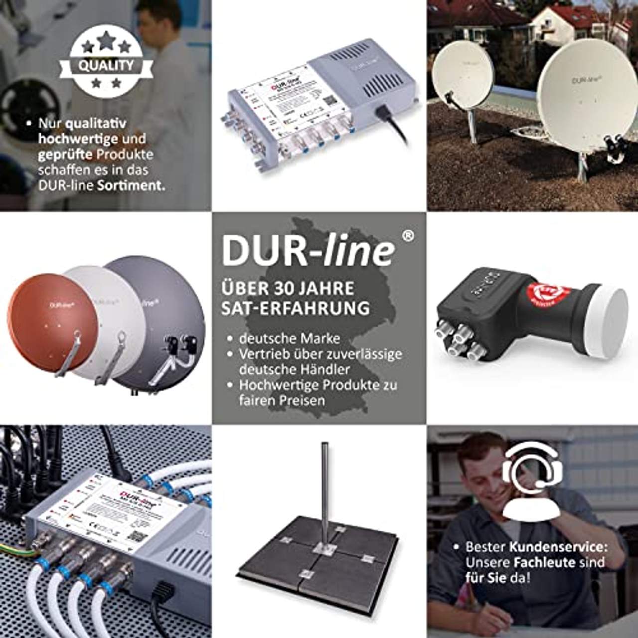 DUR-line Select 85cm x 90cm Alu Satelliten-Schüssel Rot