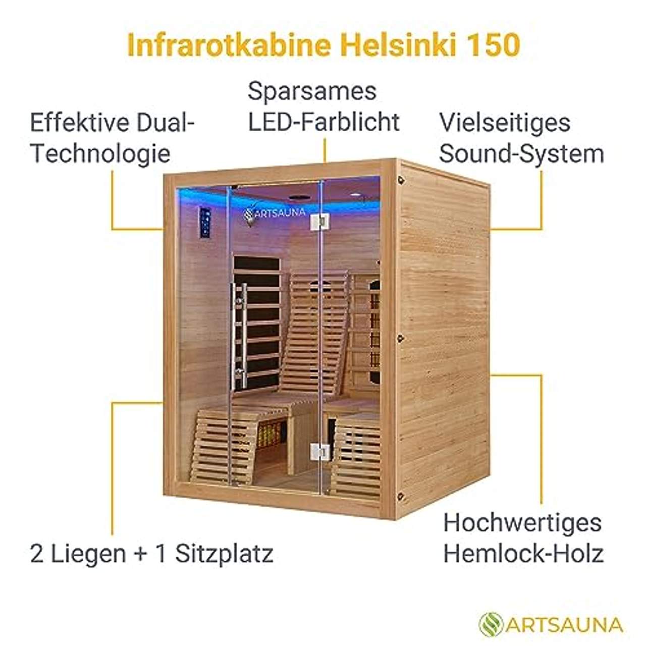 Artsauna Infrarotkabine Helsinki 150