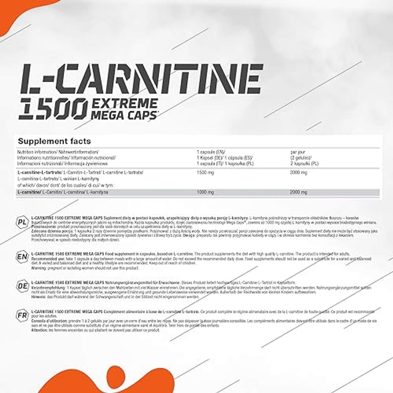 OLIMP- L-Carnitine 1500 Extreme Mega Caps