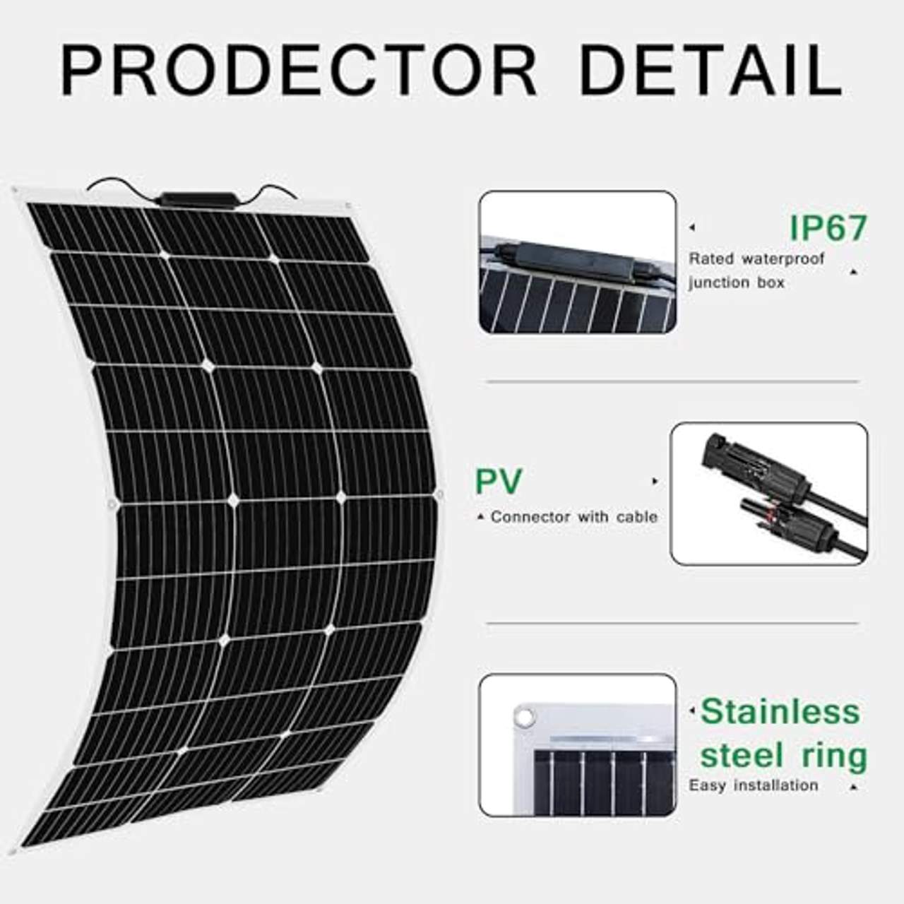 Flexibles Solarpanel 300W solar panel 12V 3 * 100w Mono Solarmodul