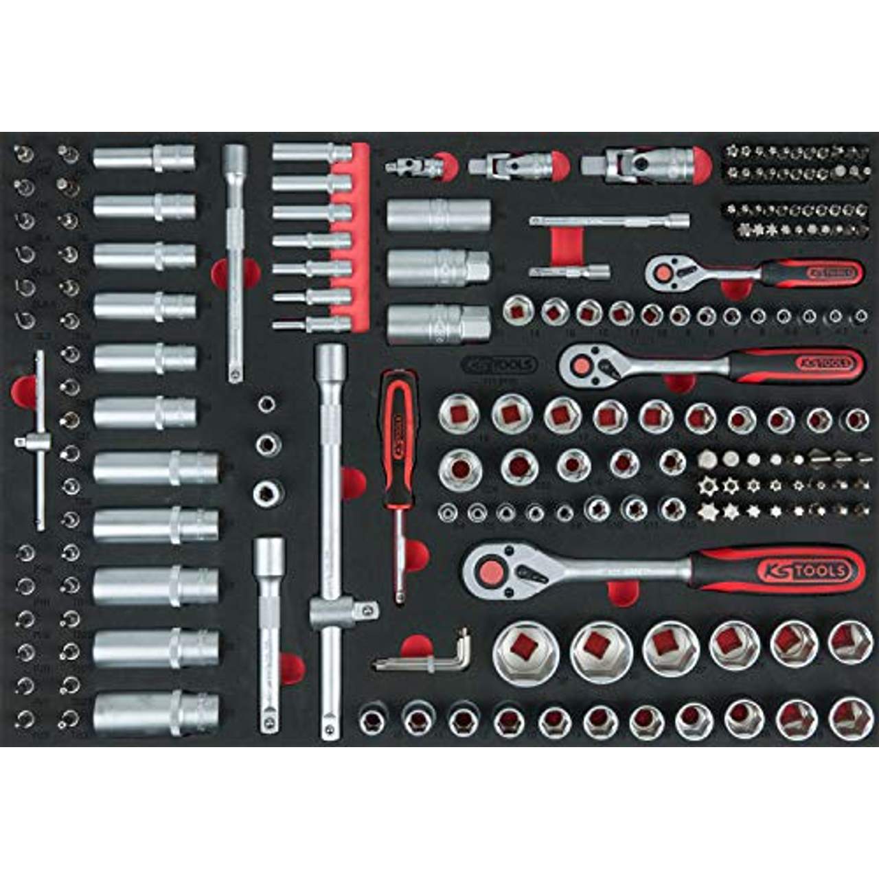 KS Tools Werkstattwagen mit 7 Schubladen und 598 Premium-Werkzeugen