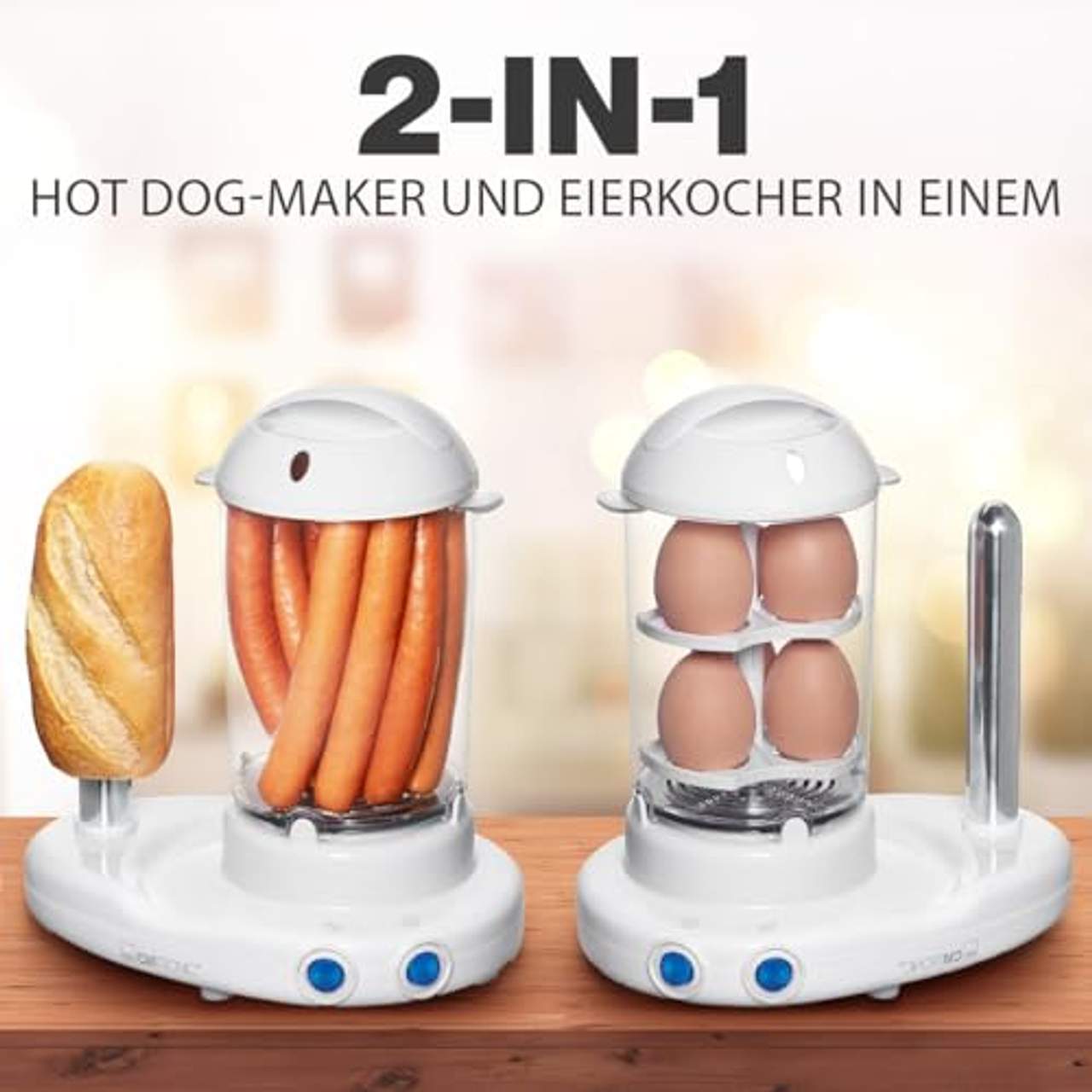 Clatronic HDM 3420 Hot-Dog-Maker inklusiv Eierkocher