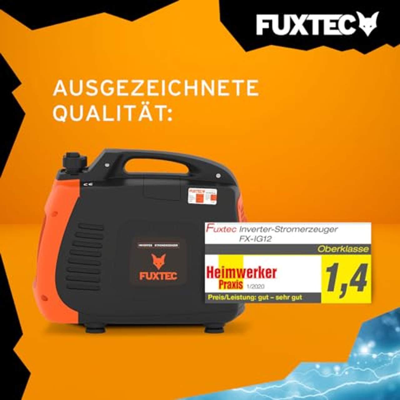 Fuxtec Inverter FX-IG12 Wechselrichter Benzin Stromerzeuger