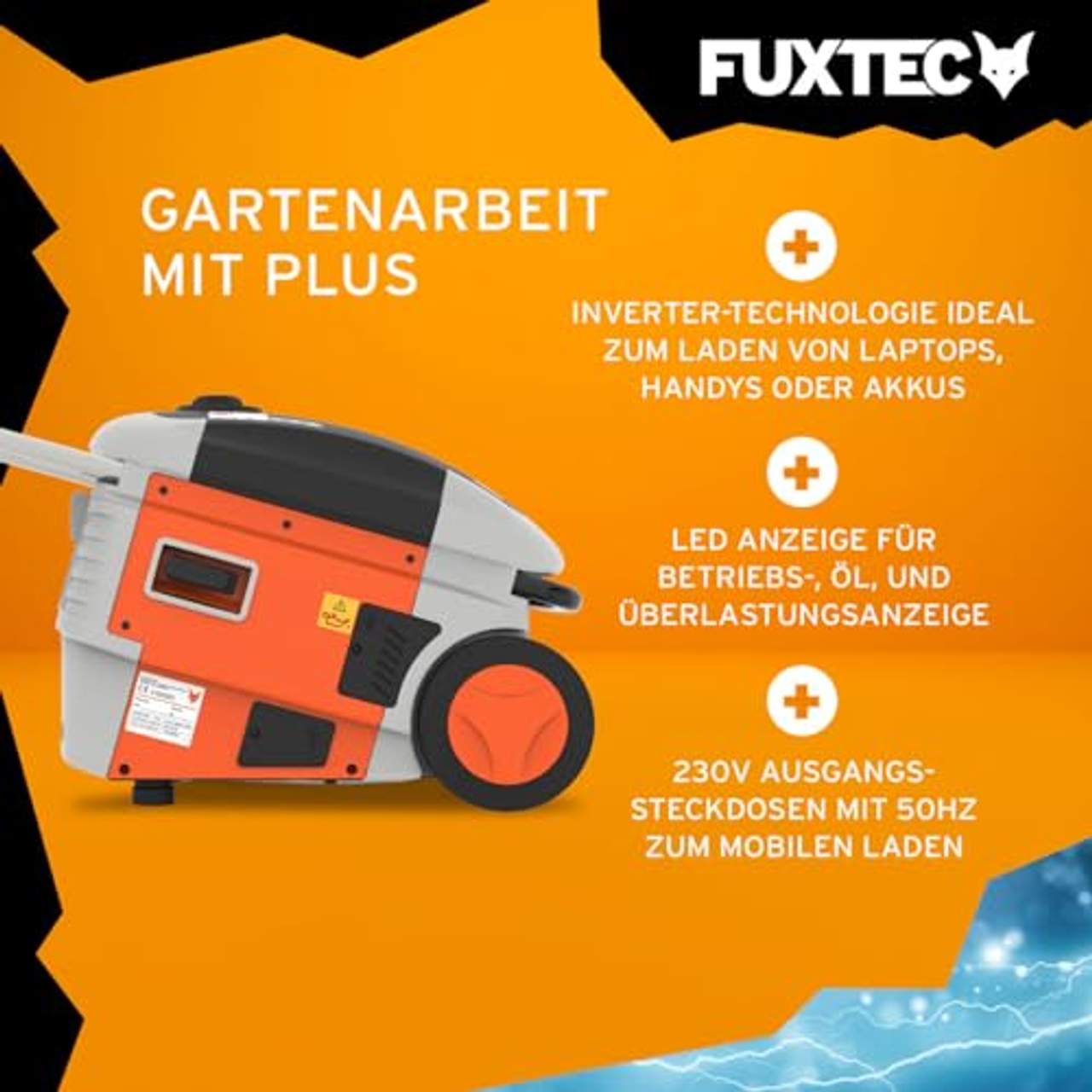 Fuxtec Inverter FX-IG13 Wechselrichter Benzin Stromerzeuger