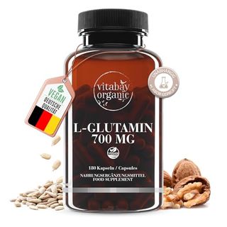 Vitabay L-Glutamin 700 mg 180 vegane Kapseln