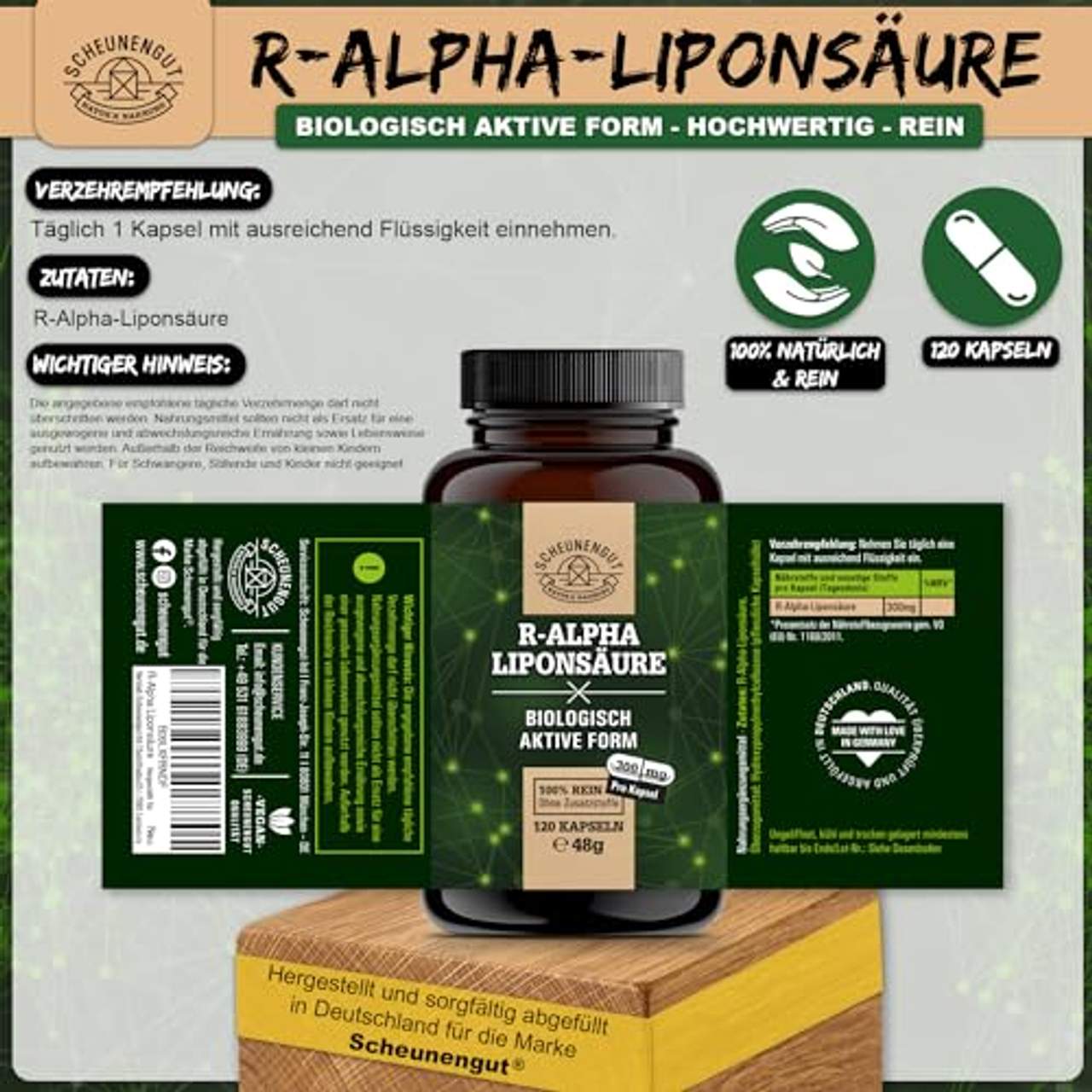 Alpha Liponsäure R-ALA I Ideal: 302mg hochdosiert