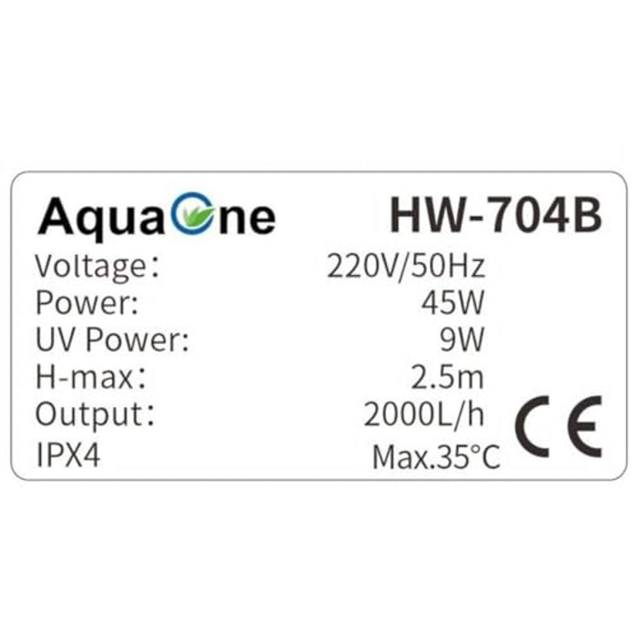 AquaOne Aquarium Außenfilter HW-704B 