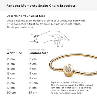Pandora Funkelndes Crown O Schlangen-Gliederarmband in Gold 19cm