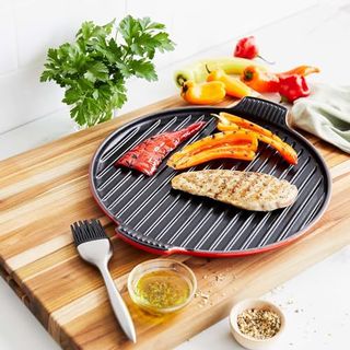 Runde Gusseisen-Grillplatte 45,7 Cm – Mit 3 Abnehmbaren Beinen, Für Camping, Garten & Offenes Feuer