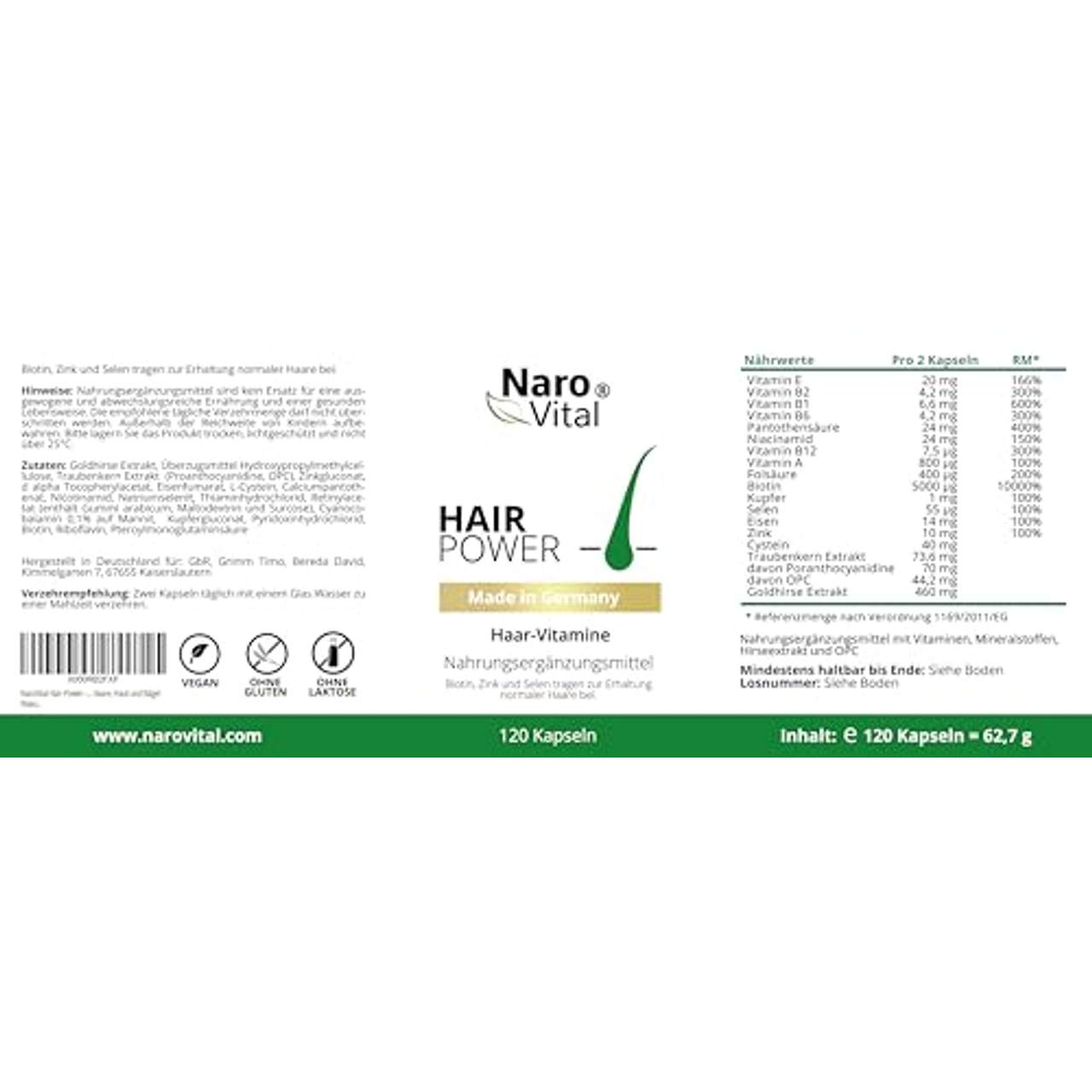 NaroVital Haar-Vitamine Hochdosiert