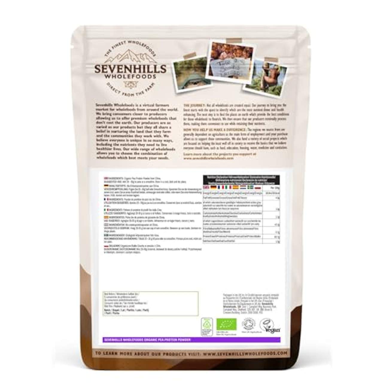 Sevenhills Wholefoods Erbsen Protein Pulver Bio 2kg