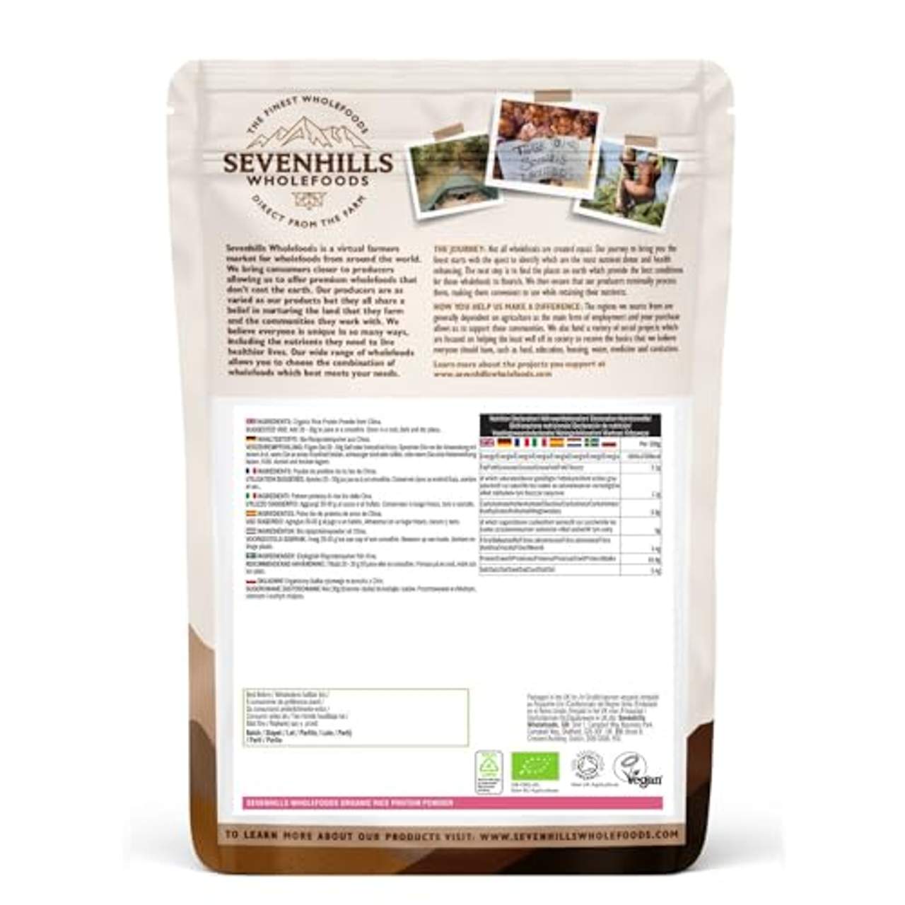Sevenhills Wholefoods Reisprotein Pulver Bio 2kg