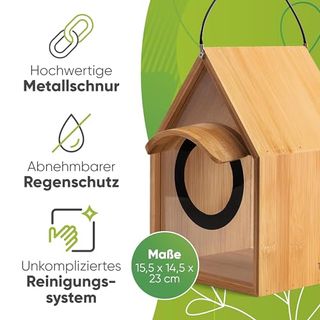 TWOCOZY Vogelhaus Vogelfutterhaus zum Aufhängen