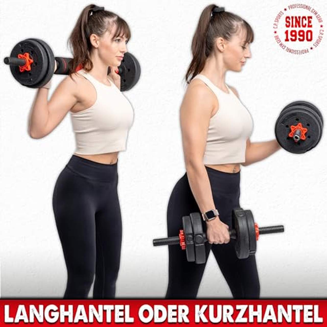 C.P.Sports 2in1 Kurzhantel & Langhantel Set 30kg