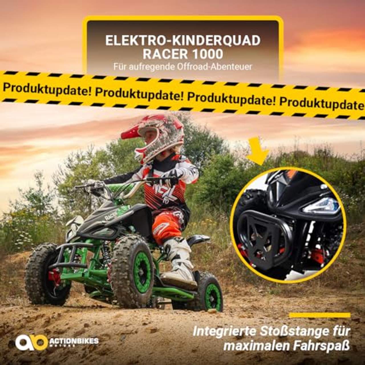 Actionbikes Motors Kinder Elektro Miniquad ATV Racer 800 Watt 36 Volt