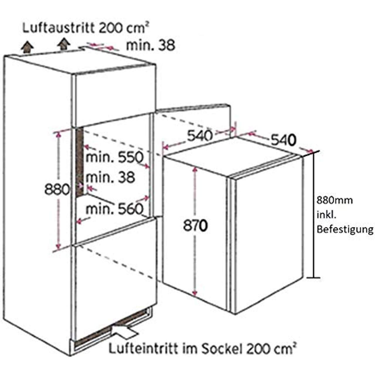 SCHOEPF KSE410A+ Einbaukühlschrank