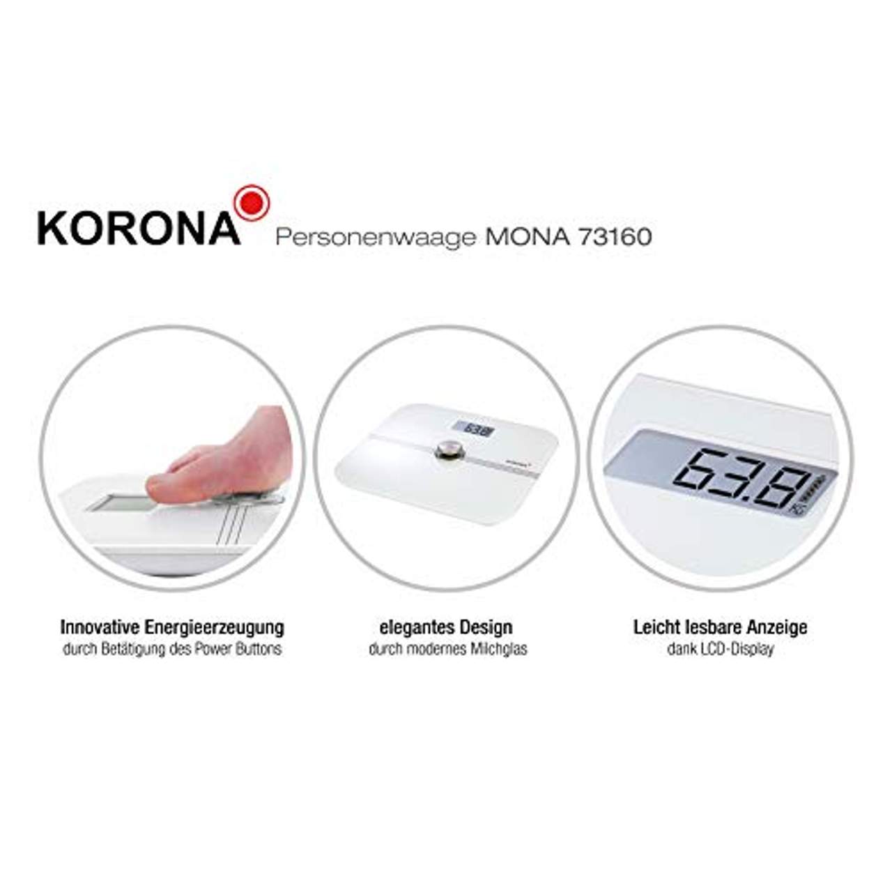 Korona 73160 Batterielose Personenwaage Mona