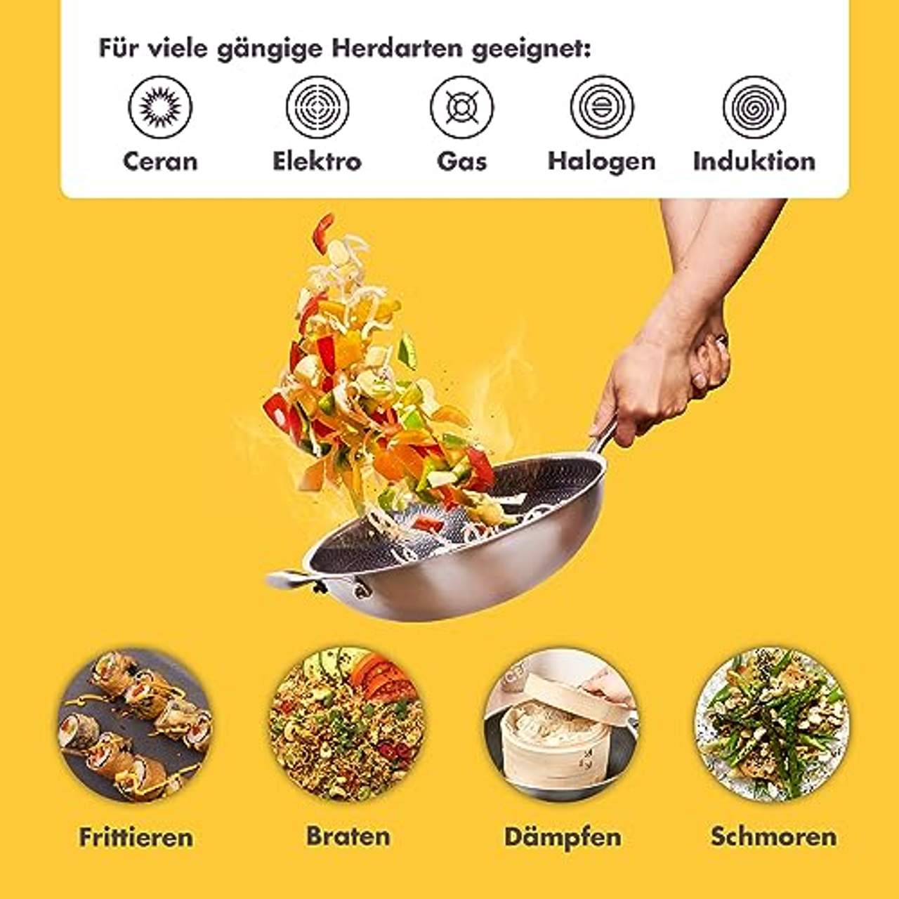 Reishunger Premium Wok aus Edelstahl