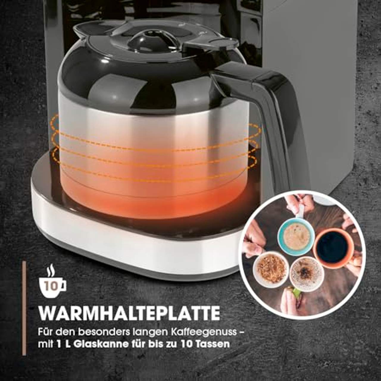 Barista Filterkaffeemaschine mit Mahlwerk mit Thermokanne