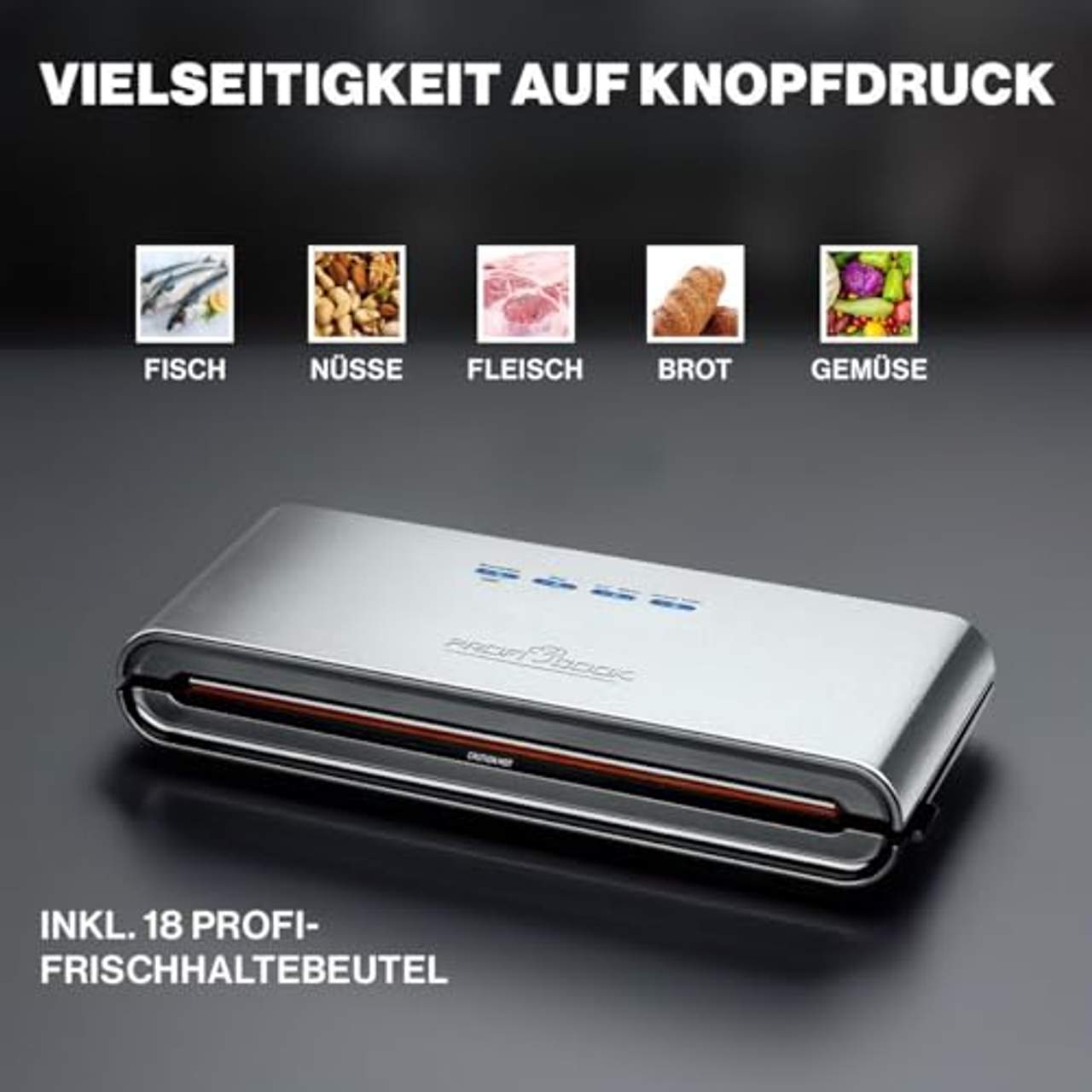 ProfiCook PC-VK 1080 Edelstahl-Vakuumiergerät