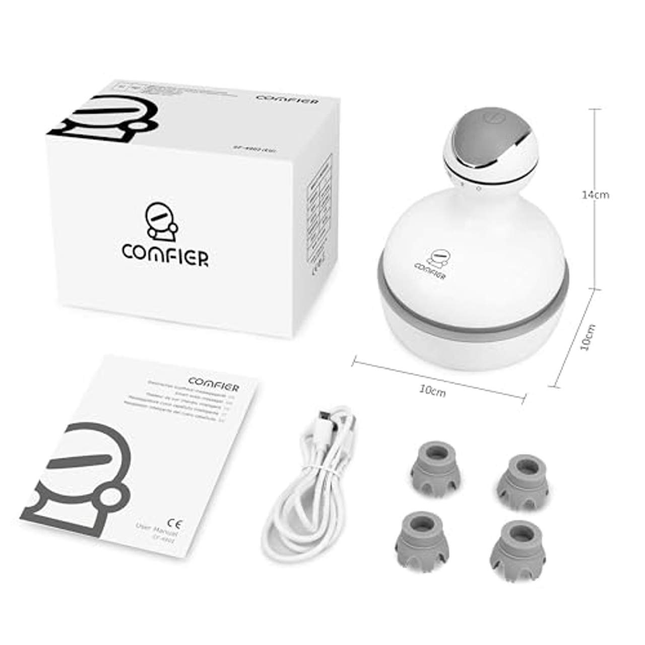 Comfier Elektrisches Kopfhaut-Massagegerät portables Kopfmassagegeräte wasserdicht