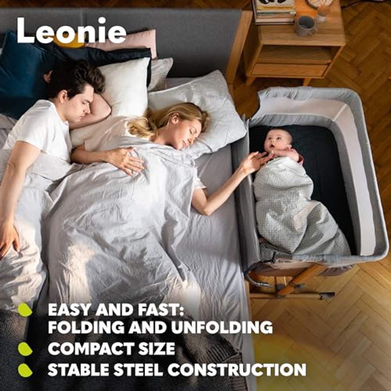Lionelo Leonie 3 IN 1 Beistellbett Babybett