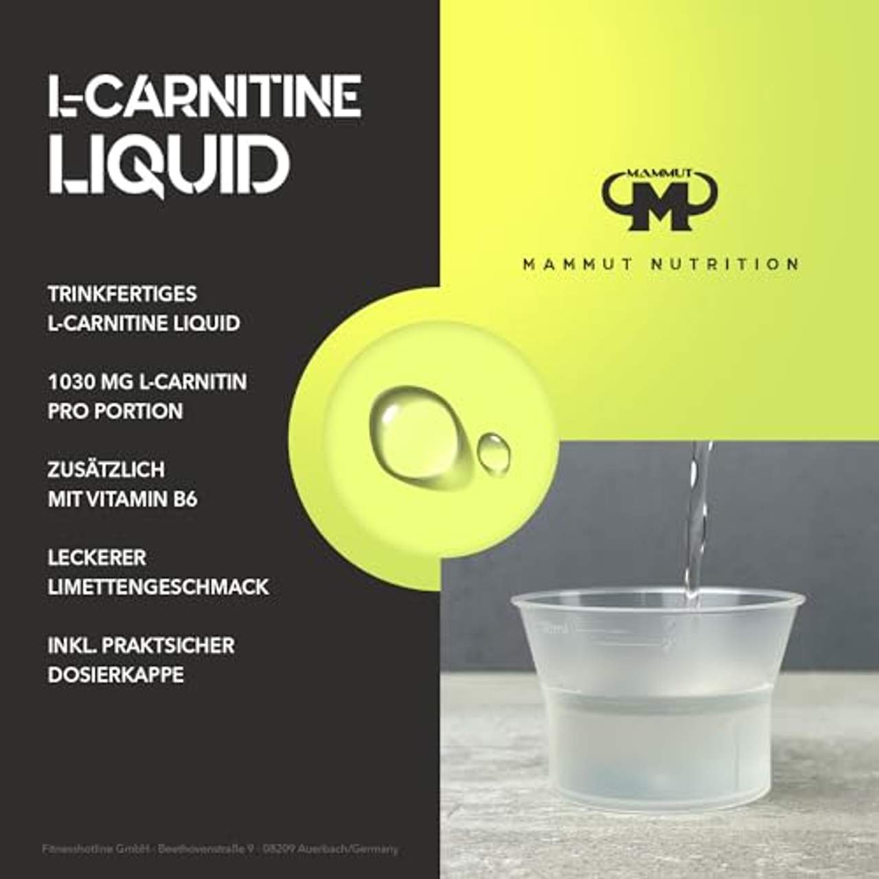 Mammut L-Carnitin Liquid Limettengeschmack