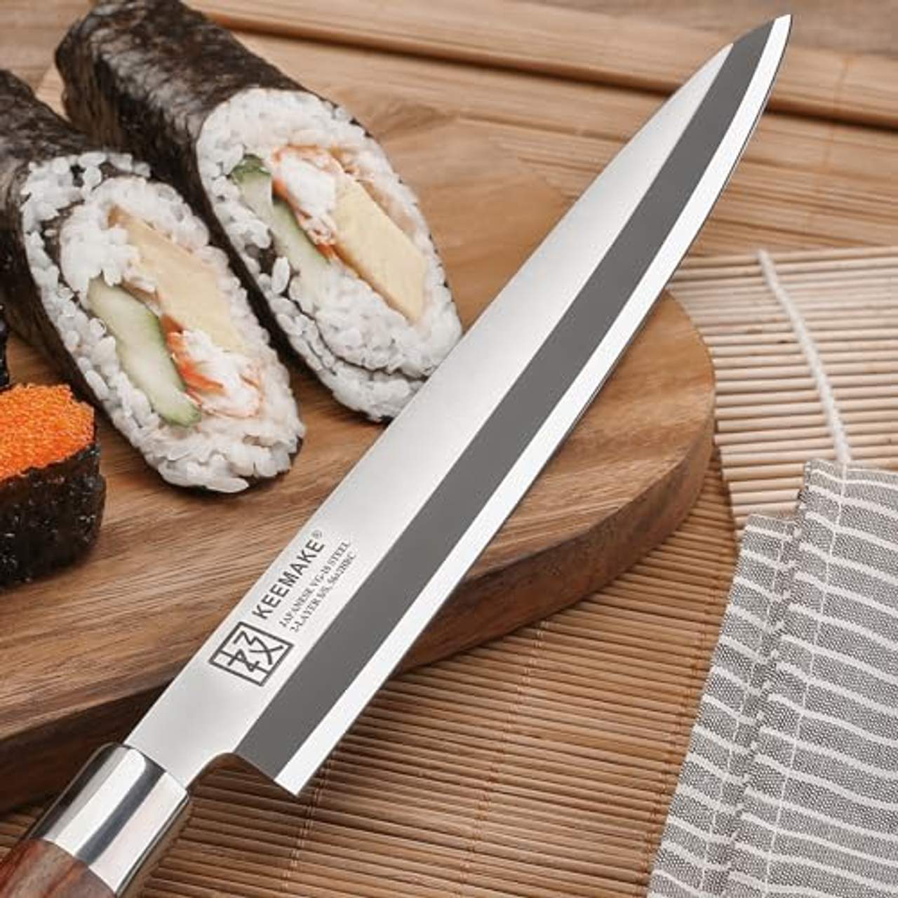 KEEMAKE Sashimi Messer Japanisches Sushi Yanagiba Messer