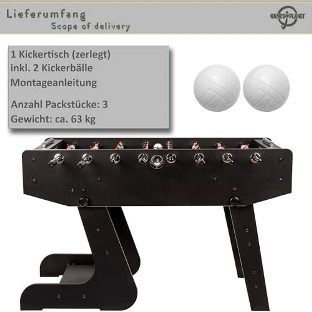 Maxstore Kickertisch Liverpool in 2 Dekoren